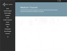 Tablet Screenshot of medicalxtourism.com